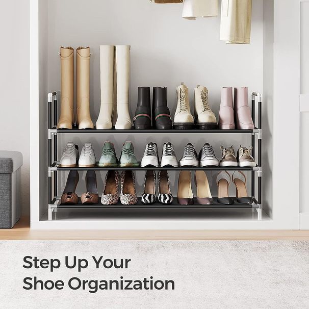 Popular 3-tier Layered Assembly Multi-functional Shoe Cabinet, Dormitory Entrance Shoe Rack, Ironwork Bedroom Simple Shoe Rack._maomaolike.com