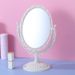 European Retro Desktop Double-Sided Makeup Dormitory Rotating Princess Large Detachable Vanity Mirror_maomaolike.com