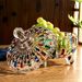 Colored Glass Snack Jar, Candy Jar, Covered Fruit Tray, Living Room Candy Storage Jar_maomaolike.com
