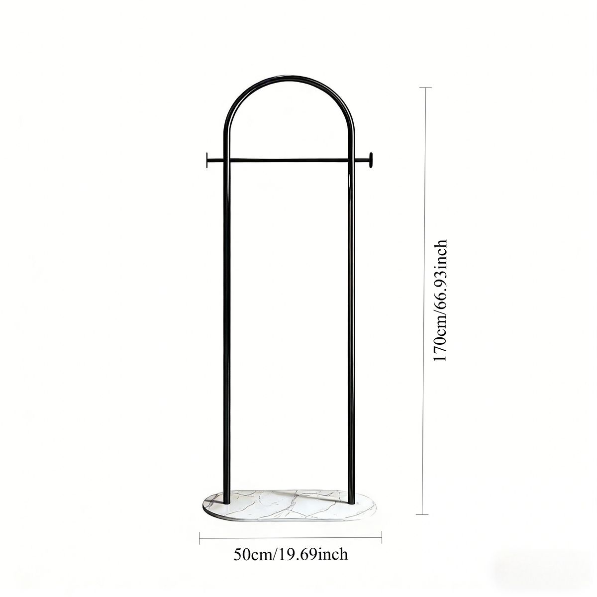 Coat Racks Clothing Rack, Golden Metal Freestanding Heavy Duty Clothes Rack With Marble Base, Multipurpose Garment Hanger For Bedroom Hat Scarf Jacket_maomaolike.com