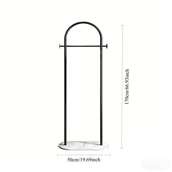 Coat Racks Clothing Rack, Golden Metal Freestanding Heavy Duty Clothes Rack With Marble Base, Multipurpose Garment Hanger For Bedroom Hat Scarf Jacket_maomaolike.com