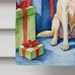 Yellow Labrador Retriever Christmas Reindeer House Flag Large Porch Sleeve Pole Decorative Outside Yard Banner Artwork Wall Hanging, Polyester, House Size, Multicolor_maomaolike.com