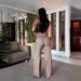 Women's Clothing sweet and spicy style sexy navel baring suspenders high waist wide leg pants suit for women_maomaolike.com