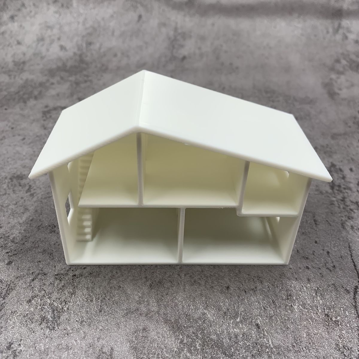 White Plastic Mini House Sculpture Craft, Nordic Minimalist Style Figurine For Living Room Tabletop Layout
_maomaolike.com