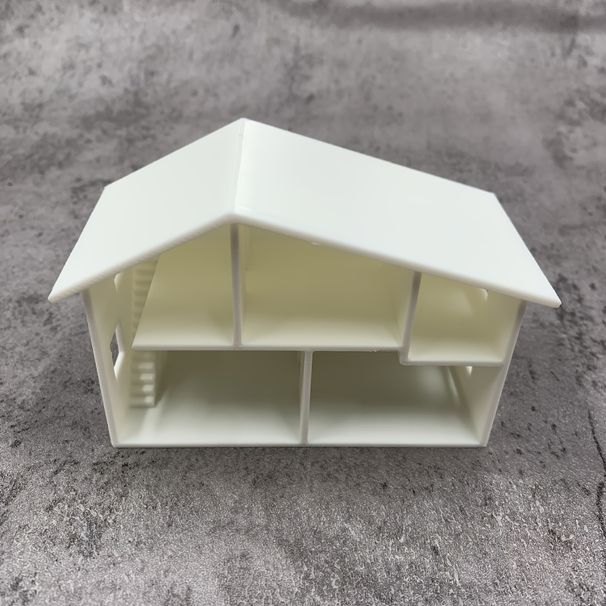 White Plastic Mini House Sculpture Craft, Nordic Minimalist Style Figurine For Living Room Tabletop Layout
_maomaolike.com