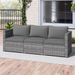 3 Pieces Patio Sectional Sofa Set PE Rattan Modular Couch Furniture Set With Soft Cushions Slip Foot Pads Accommodates Up To 400 Lbs_maomaolike.com