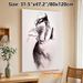 Abstract Female Back Charcoal Sketch Painting Poster, Monochrome Expressive Loose Drawing Poster, Minimalist Artistic Decor For Living Room, Bedroom_maomaolike.com