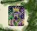 Neapolitan Mastiff King Of Mardi Gras Porcelain Ornament Christmas Tree Hanging Decorations For Home Christmas Holiday, Rectangle, Gift, Multicolor_maomaolike.com