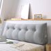 SOGA 180cm Silver Triangular Wedge Bed Pillow Headboard Backrest Bedside Tatami Cushion Home Decor_maomaolike.com
