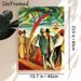 Lakeside Crowd Painting Poster, Vibrant Expressionist Lakeside Gathering Poster, Bold Color Scheme Brings Artistic Vibe, Ideal For Living Room, Office_maomaolike.com