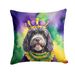Portuguese Water Dog King Of Mardi Gras Throw Pillow Machine Washable, Indoor Outdoor Decorative Pillow For Couch, Bed Or Patio, 18Hx18W_maomaolike.com