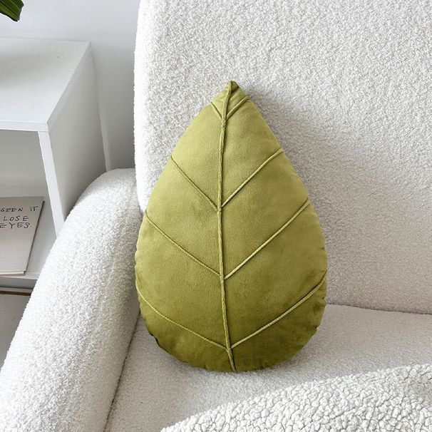 Home Garden Green Plant Leaf Rainforest Pillow Simple Home Fabric Hug Waist Cushion Cushion_maomaolike.com