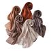 Unisex Solid color soft shimmering satin scarf women's scarf sunblock shawl Muslim_maomaolike.com