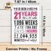 21st Birthday Loved Anniversary Painting Poster, Glittery Pink & Black Typographic Poster, Warm Heartfelt Time-counting Design, Ideal For Birthday_maomaolike.com