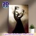 Dark Witch Painting Poster, Mysterious Gloomy Smoky Silhouette Poster, Eerie Atmospheric Design For Home Wall Decor, Halloween-themed Spaces_maomaolike.com