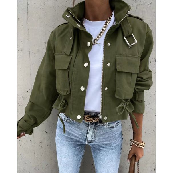Women's Clothing autumn and winter new motorcycle jacket coat short tops _maomaolike.com