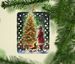 Dachshund And Santa Claus Porcelain Ornament Christmas Tree Hanging Decorations For Home Christmas Holiday, Rectangle, Gift, Multicolor_maomaolike.com