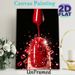 Red Nail Polish & Gem Painting Poster, Glamorous Sparkling Close-up Scene Poster, Eye-catching Glossy Design, Ideal For Beauty Salon, Bedroom Wall_maomaolike.com