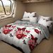 4 Piece Soft All-Season Washed Microfiber Cover Set , Queen/King/Calking Bedding Set With Zipper Closure, Sheet, Pillowcases,Print, Moisture-Wicking, Soft ,Cooling, Breathable, Easy Care_maomaolike.com