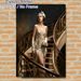Roaring 20s Flapper Lady Painting Poster, Elegant Vintage Art Deco Style Poster, Glamorous Sequined Dress Figure On Ornate Staircase Brings Retro_maomaolike.com
