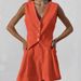 women's summer casual sleeveless vest shorts two-piece set_maomaolike.com