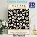 Floral & Plant Themed Matisse Style Painting Poster, Minimalist Black & White Abstract Floral Pattern Poster, Elegant Artistic Decor Suitable For_maomaolike.com