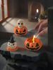 1pc Halloween Pumpkin Skull Design Candle Stand Is Suitable For Halloween Style Ornaments, Multi-scene Decoration, Decorative Candle Candle Stand_maomaolike.com