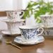 Blue And White Porcelain Coffee Cup And Plate Set, Ceramic Retro European Exquisite And High-end Feeling, Light Luxury Afternoon Tea Cup_maomaolike.com