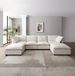130" Inch Modular Sectional Sofa, Linen Fabric Couch Set With Convertible Ottoman,U Shaped Sofa,comfortable,Freely Combinable Sofa For Living Room, Apartment, Office,Blue, 3 Colors BE_maomaolike.com