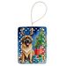 Leonberger Christmas Reindeer Porcelain Ornament Christmas Tree Hanging Decorations For Home Christmas Holiday, Rectangle, Gift, Multicolor_maomaolike.com