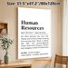 Human Resources Humorous Definition Painting Poster, Minimalist Typographic Text Poster, Lighthearted Office Decor Ideal For Workspace, Office Areas_maomaolike.com