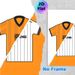 Football Jersey Themed Painting Poster, Sleek Split-style Orange & White Striped Jersey Poster, Unique Split Design, Ideal For Sports-themed Rooms_maomaolike.com