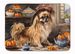 Tibetan Spaniel Fall Kitchen Pumpkins Memory Foam Kitchen Mat Machine Washable Anti-Fatigue Mat Cushion Comfort Bath Mat Or Kitchen Rug_maomaolike.com