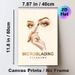 Microblading Eyebrows Painting Poster, Luxury Golden-toned Brow Styling Illustration Poster, Stylish Beauty-themed Decor Ideal For Beauty Salons And_maomaolike.com
