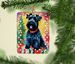 Kerry Blue Terrier Christmas Porcelain Ornament Christmas Tree Hanging Decorations For Home Christmas Holiday, Rectangle, Gift, Multicolor_maomaolike.com