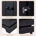 Storage Cabinet With 2 Doors And 4 Drawers For Bathroom, Office, Adjustable Shelf, MDF Board With Painted Finish_maomaolike.com