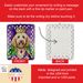 Goldendoodle King Of Mardi Gras Porcelain Ornament Christmas Tree Hanging Decorations For Home Christmas Holiday, Rectangle, Gift, Multicolor_maomaolike.com