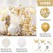 White And Gold Balloon Garland Butterfly Kit, 111 Pieces Of White Metal Gold Confetti Balloon Arch Kit, Suitable For Decorating Birthdays, Weddings, Engagements, Graduation Anniversary Parties_maomaolike.com