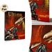 Ultima Dragon & Knight Fantasy Painting Poster, Vivid Dark Fantasy Lava Battle Scene Poster, Captivating Retro Game-themed Art For Game Room, Living_maomaolike.com