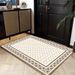 Living Room Rug Large Size Gorgeous Gold Frame Design Bedroom Rug Plush Thickened Machine Washable Thickened Underlay Interior Decorative Rug_maomaolike.com