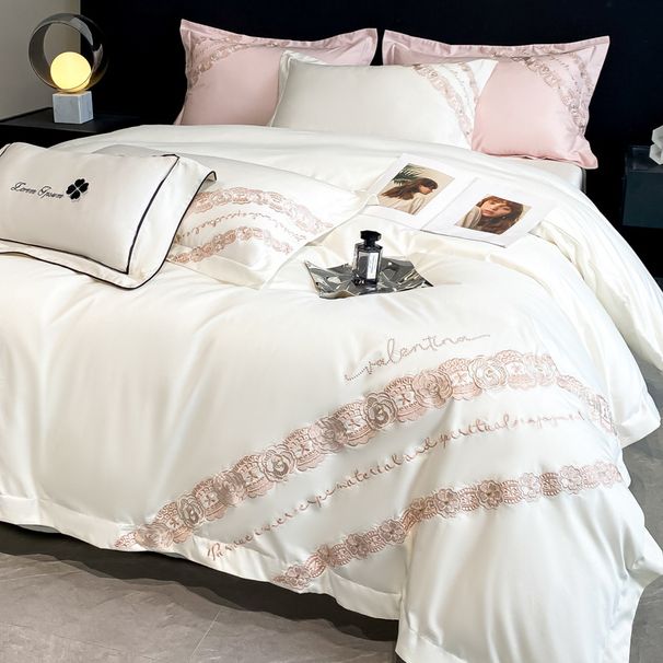 Wholesale American Light Luxury Embroidered Pure Four-Piece Simple Style Naked Sleep All-Cotton Wide Edge 60s Long-Staple Cotton 4_maomaolike.com