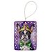 Boston Terrier King Of Mardi Gras Porcelain Ornament Christmas Tree Hanging Decorations For Home Christmas Holiday, Rectangle, Gift, Multicolor_maomaolike.com