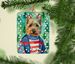 Australian Terrier Christmas Porcelain Ornament Christmas Tree Hanging Decorations For Home Christmas Holiday, Rectangle, Gift, Multicolor_maomaolike.com