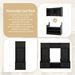 4-in-1 Detachable Hall Tree With Storage And 7 Hooks, Multiple Functions Hallway Coat Rack With Storage Drawers And Cabinet, Black Shoe Bench For Entryway Hallway_maomaolike.com