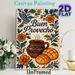 Mexican "Buen Provecho" Cuisine Painting Poster, Vibrant Folk Art Style Poster, Warm Dining-themed Design With Floral, Hummingbird, Coffee & Bread_maomaolike.com