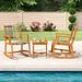 3 Piece Patio Rocking Set Acacia Wood Rocker Bistro Set With Rattan Seat And Back_maomaolike.com