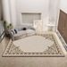 Living Room Rug Large Size Gorgeous Gold Frame Design Bedroom Rug Plush Thickened Machine Washable Thickened Underlay Interior Decorative Rug_maomaolike.com