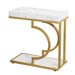 Narrow C Table, Modern End Table Bedside Table With Metal Frame_maomaolike.com