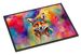 Hippie Animal Fox Doormat Front Door Mat Indoor Outdoor Rugs For Entryway, Non Slip Washable Low Pile, 24H X 36W_maomaolike.com