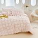 Quilted Comforter Set 3 Pieces Padded Warm Bedding Embossed Design_maomaolike.com